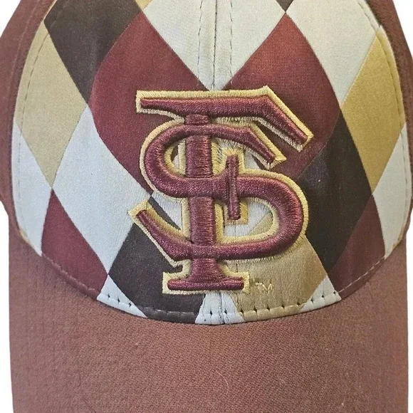 Vtg FSU Seminoles Top of the World Hat Fitted Diamond Pattern US Patent Pending - Picture 2 of 8